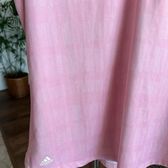 Adidas Women's Pink Collared Active Golf Tennis Pickle Ball Tank Top Shirt Sz M - Picture 11 of 12